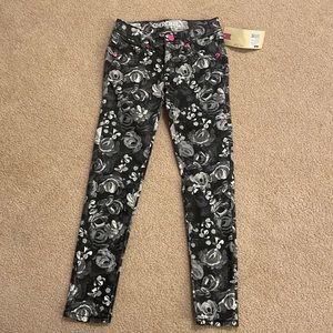 Girls Floral Jeans